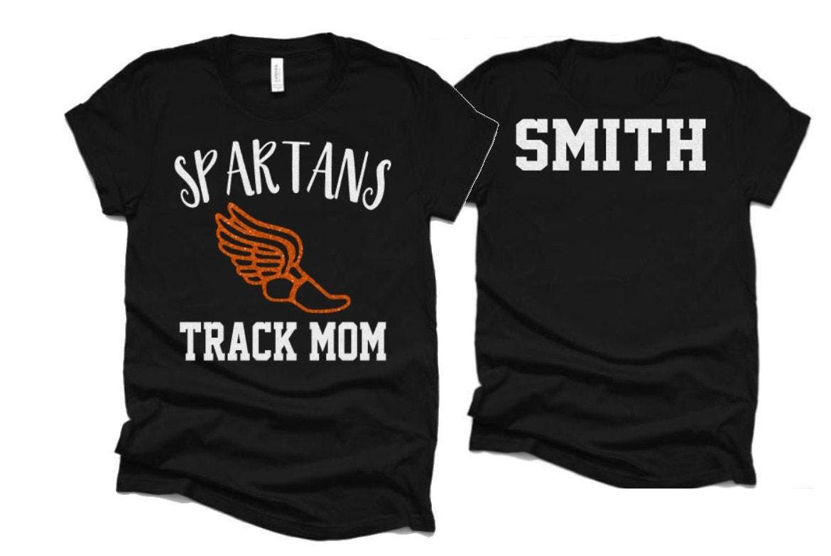 Glitter Track TShirt | Track Spirit Wear | Track Bling | Bella Canvas T Shirt | Track & Field Shirt | Customize Colors
