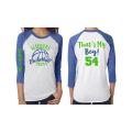 Glitter Basketball Mom Shirt | That&#39;s My Boy | Customized 3/4 Sleeve Raglan | Basketball Shirt Grandma, Aunt, Stepmom