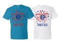 Glitter Merica Shirt| Fireworks Monogram Shirt| Patriotic Shirt | Youth & Adult
