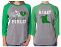 Glitter Drill Team Shirt | 3/4 Sleeve Raglan | Drill Team Mom Shirt| Customize Your Colors