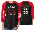 Glitter Basketball Mom Shirt | Two Numbers | Two Players| Customized 3/4 Sleeve Raglan | Basketball Shirt Grandma, Aunt, Stepmom