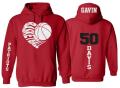 Glitter Basketball Hoodie | Basketball Heart | Customize with your Team & Colors | Adult or Youth Sizes