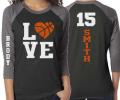 Glitter Basketball Shirt | Basketball Heart Shirt | Basketball Mom Shirt | Customize Team & Colors