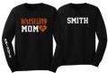 Glitter Wrestling Mom Shirt | Long Sleeve Shirt | Customize Your Team & Colors