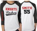 Glitter Hockey Shirt |Hockey Shirt | Hockey Spirit Wear | Hockey Bling | Customize Team & Colors | Youth or Adult