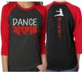 Glitter Dance Mom Shirt | Dance Shirt | 3/4 Sleeve Raglan | Customize with your Team & Colors