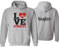 Glitter Gymnastics Hoodie | Love Gymnastics Hoodie | Customize with your Team & Colors | Youth or Adult