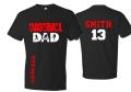 Baseball Dad Shirt | Short Sleeve T-shirt | Customize team & colors