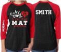 Glitter Wrestling Shirt | Wrestling Mom Baseball Shirt | 3/4 Sleeve Raglan | Customize with your Team & Colors