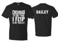 Cheer Dad Shirt| Cheer Dad the only thing I flip is my wallet | Short Sleeve T-shirt | Customize colors