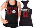 Glitter Baseball Tank Top | Baseball Tanks | Sister Tank | That&#39;s My Bro! | Racerback Tank | Sister Tank Top | Youth or Adult