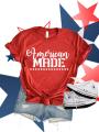Glitter American Made Shirt | 4th of July womens shirt| Glitter 4th of July shirt | Bella Canvas 4th of July tee