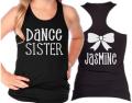 Glitter Dance Sister Tank Top | Racerback tank | Customize