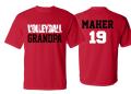 Volleyball Grandpa Shirt |  Performance T-shirt | Volleyball Spirit Wear | Short Sleeve T-shirt | Customize team & colors