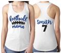 Glitter Football  Mama Tank Top | Football Tank Top | Football Racerback Tank Top | Customize