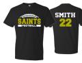 Football Shirt | Football Spirit Wear | Bella Canvas T-shirt  | Custom Football Shirt | Customize  team & colors | Youth or Adult