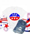 Glitter USA Shirt | 4th of July womens shirt| Glitter 4th of July shirt | Bella Canvas 4th of July tee