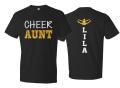 Glitter Cheer Aunt Tshirt  | Cheer Bling | Cheer Spirit Wear | Bella Canvas Tshirt | Short Sleeve Shirt | Customize Colors
