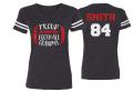 Glitter Proud Football Grandma Shirt | Football Shirts |  V Neck Short Sleeve Shirt | Football Bling | Customize Football Shirt