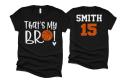 Glitter Basketball Sister Shirt | That&#39;s My Bro Basketball t-shirt | Basketball Spirit Wear | Bella Canvas Tshirt | Customize