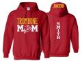 Glitter Trombone Mom Hoodie | Band Hoodie | Band Shirts | Customize with your Colors