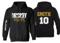 Glitter Hockey Hoodie | Hockey Mom | Hockey Hoodie | Hockey Bling | Hockey Spirit Wear | Customize  Colors