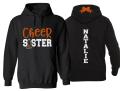 Glitter Cheer Sister Hoodie | Cheer Hoodie | Cheer Bling | Cheer Spirit Wear | Customize  Team & Colors | Youth or Adult