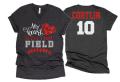 Glitter Football | Football Spirit Wear | Bella Canvas V Neck T Shirt  | Football Bling | Customize Team and Colors