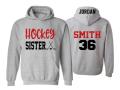 Glitter Hockey Sister Hoodie | Hockey Bling | Hockey Hoodie | Hockey Spirit Wear | Customize Colors | Youth or Adult