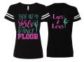 Glitter Dance Mom Shirt | Those are my girls on the floor | V-neck Short Sleeve Shirt | Customize