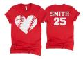 Glitter Baseball Heart Shirt | Baseball Shirts | Baseball Shirt | Bella Canvas Shirt | Customize colors | Youth or Adult