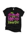 Glitter My Students are 100 Days Smarter Shirt | Short Sleeve T-shirt | 100th Day of School | Youth or Adult