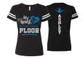 Glitter Gymnastics Mom Shirt | My Heart is on that Floor | Gymnastics Mom Shirt | V-neck Jersey Tee | Customize Name & Colors