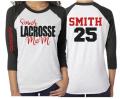 Glitter Senior Lacrosse Mom shirt | Lacrosse Shirts | Glitter Lacrosse Mom shirt | Lacrosse Bling | Lacrosse Spirit Wear | Customize Colors