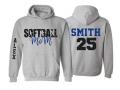 Glitter Softball Hoodie | Softball Mom Hoodie | Softball Hoodie | Customize with your Colors