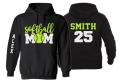 Glitter Softball Hoodie | Softball Mom Hoodie | Softball Hoodie | Customize with your Colors