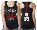Glitter Baseball Shirts | Baseball Mom Shirts | Two Numbers | Baseball Mom Tank Top | Racerback Tank | Baseball Bling