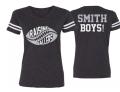 Glitter Football Shirt | Raising Ballers | Football Shirts |  Football Spirit Wear | V Neck Short Sleeve Shirt