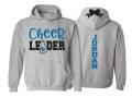 Glitter Cheer Leader Hoodie | Cheer Hoodie | Cheer Bling | Cheer Spirit Wear | Customize  Team & Colors | Youth or Adult