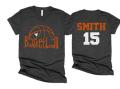 Glitter Basketball Shirt | Basketball Tshirts | Basketball Mom Shirts | Basketball Bling| Bella Canvas Tshirt