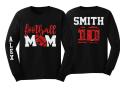 Football  Mom Shirt | Glitter Football  Long Sleeve Shirt | Football Bling | Football Spirit Wear | Customize Team and Colors
