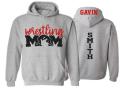 Glitter Wrestling Hoodie | Wrestling Bling | Mom Wrestling Hoodie Glitter | Wrestling Hoodie | Customize  Colors