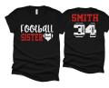 Glitter Football Shirt | Football Sister Shirts | Football Spirit Wear | Bella Canvas T Shirt | Customize