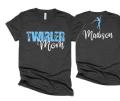 Glitter Twirler Mom Tshirt Top | Twirler  Shirts | Twirler  Bling | Bella Canvas Short Sleeve Tshirt | Customize