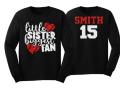 Glitter Baseball Shirt |  Little Sister Biggest Fan | Softball Shirt | Long Sleeve Tshirt | Customize Colors | Adult or Youth Sizes