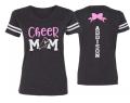Glitter Cheer Mom Shirt | Cheer Mom V-neck Short Sleeve Shirt | Cheer Bling | Cheer Spirit Wear | Customize Colors
