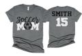 Glitter Soccer Mom Shirt | Soccer Shirt | Bella Canvas Short Sleeve T-Shirt | Customize Your Team & Colors