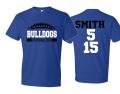 Football Dad Shirt | Football Shirts | Football Dad Shirts | Two numbers | Short Sleeve T-shirt  | Customize team & colors