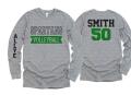 Glitter Volleyball Shirt | Volleyball Heart | Long Sleeve Volleyball Shirts | Custom Volleyball Shirts | Customize Team & Colors