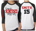 Glitter Senior Soccer Mom Shirt | Soccer Shirts | Soccer Mom Shirts | 3/4 Sleeve Shirt | Customized